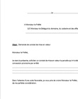 Demande de constat de mise en valeur - non timbrée